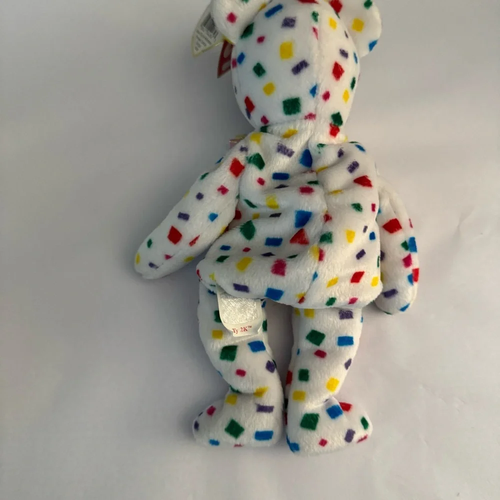Vintage Ty 2K Multicolor Beanie Baby & Matching Beanie Buddy